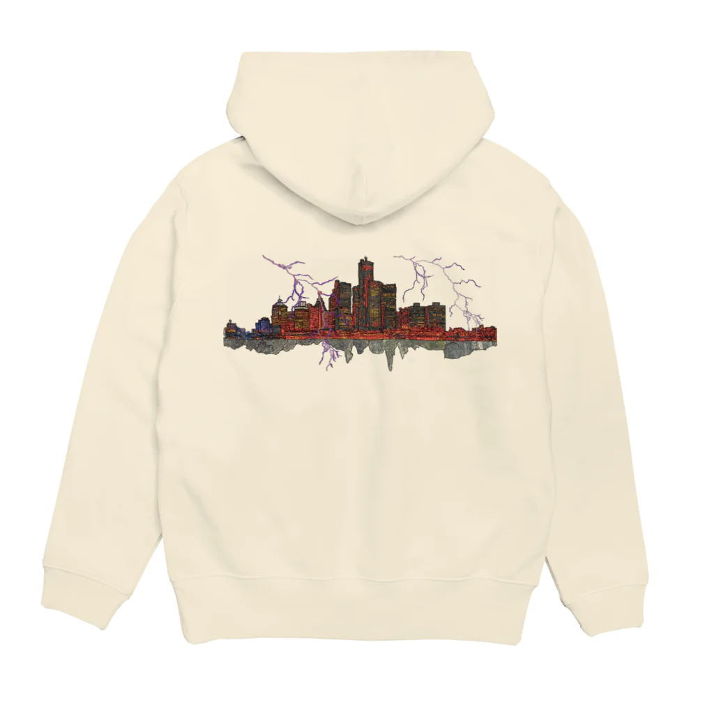 NIMBUS CLOUDのSUNROOF 98'S 『NightMare Town』  Hoodie:back