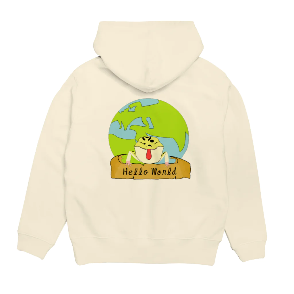 ぽんぽこ飯店の旅するレオパルド Hoodie:back