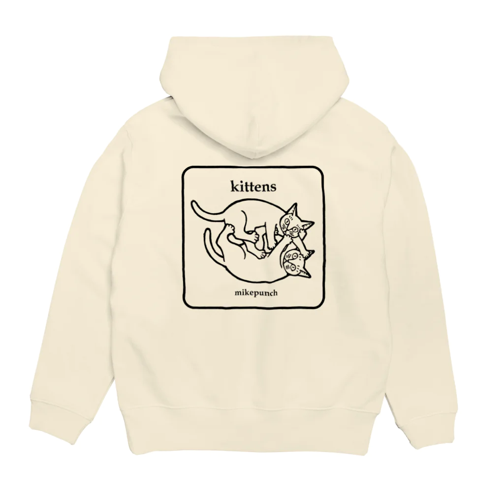 mikepunchのkittens あそぶ子猫さん Hoodie:back