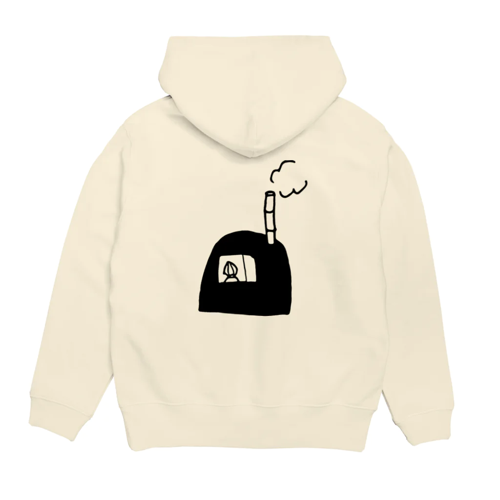 柿木村サ道部の背面テントサウナ Hoodie:back