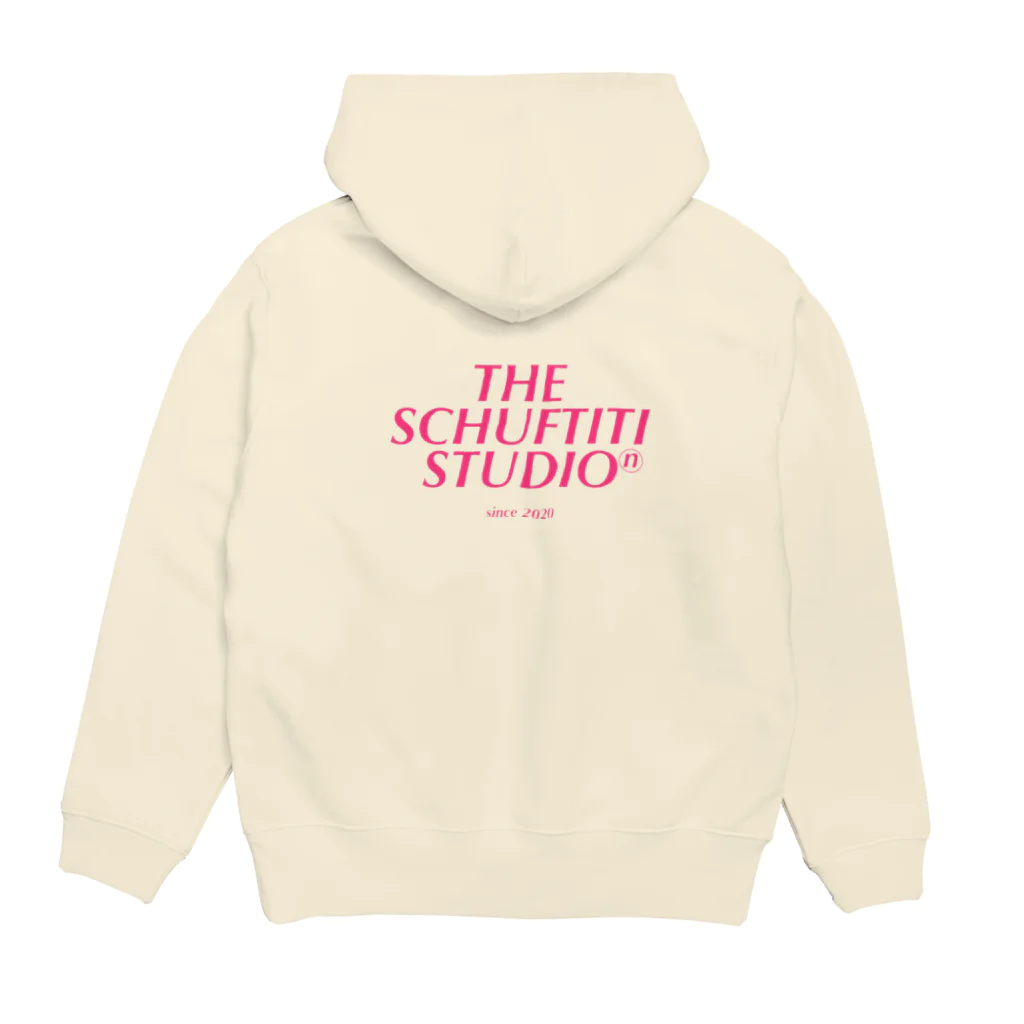 Schuftiti (シュフティティー)のThe Schuftiti Studio (ピンク) パーカーの裏面