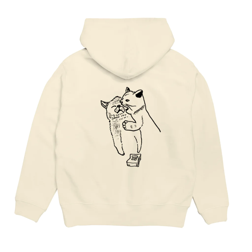 饅頭VERY MUCH SHOP TUNNEL のガブ猫 Hoodie:back