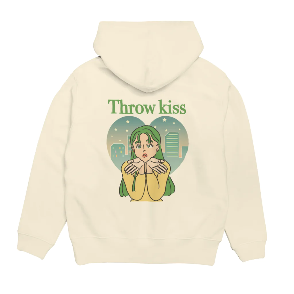 TSUKIKOU SHOP の投げキッス Hoodie:back