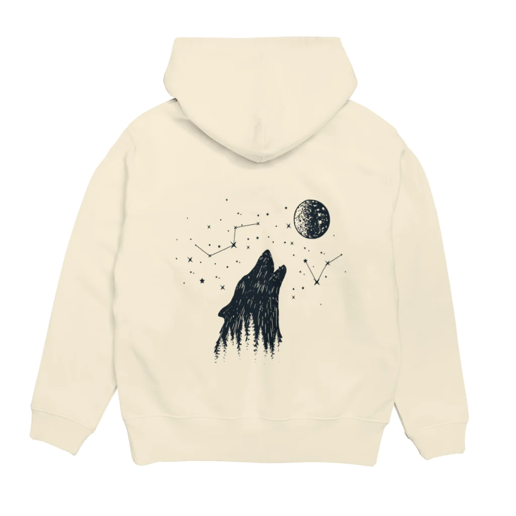 yukichanの森と星と狼 Hoodie:back