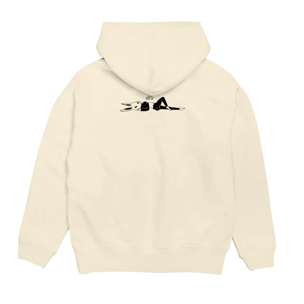 crazy popの愛愁うさぎ Hoodie:back