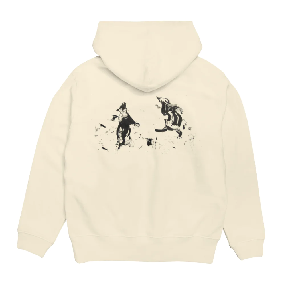 mitanogoruの踊るモグラ Hoodie:back