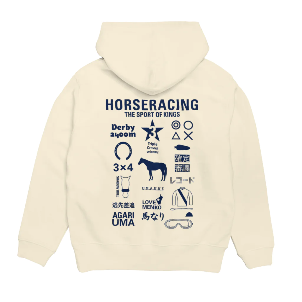 KAWAGOE GRAPHICSのHORSERACING GRAPHICS 紺 パーカーの裏面