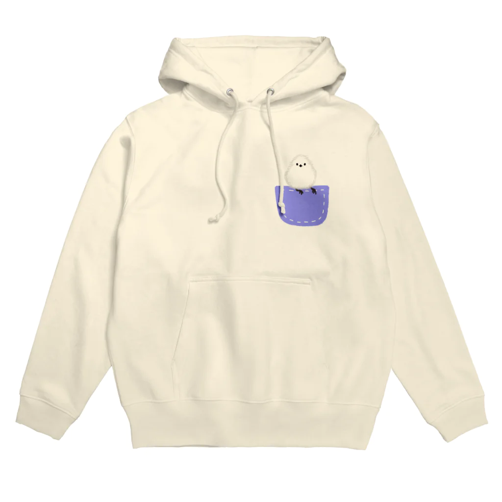 ハナのお店のポケットにシマエナガ Hoodie