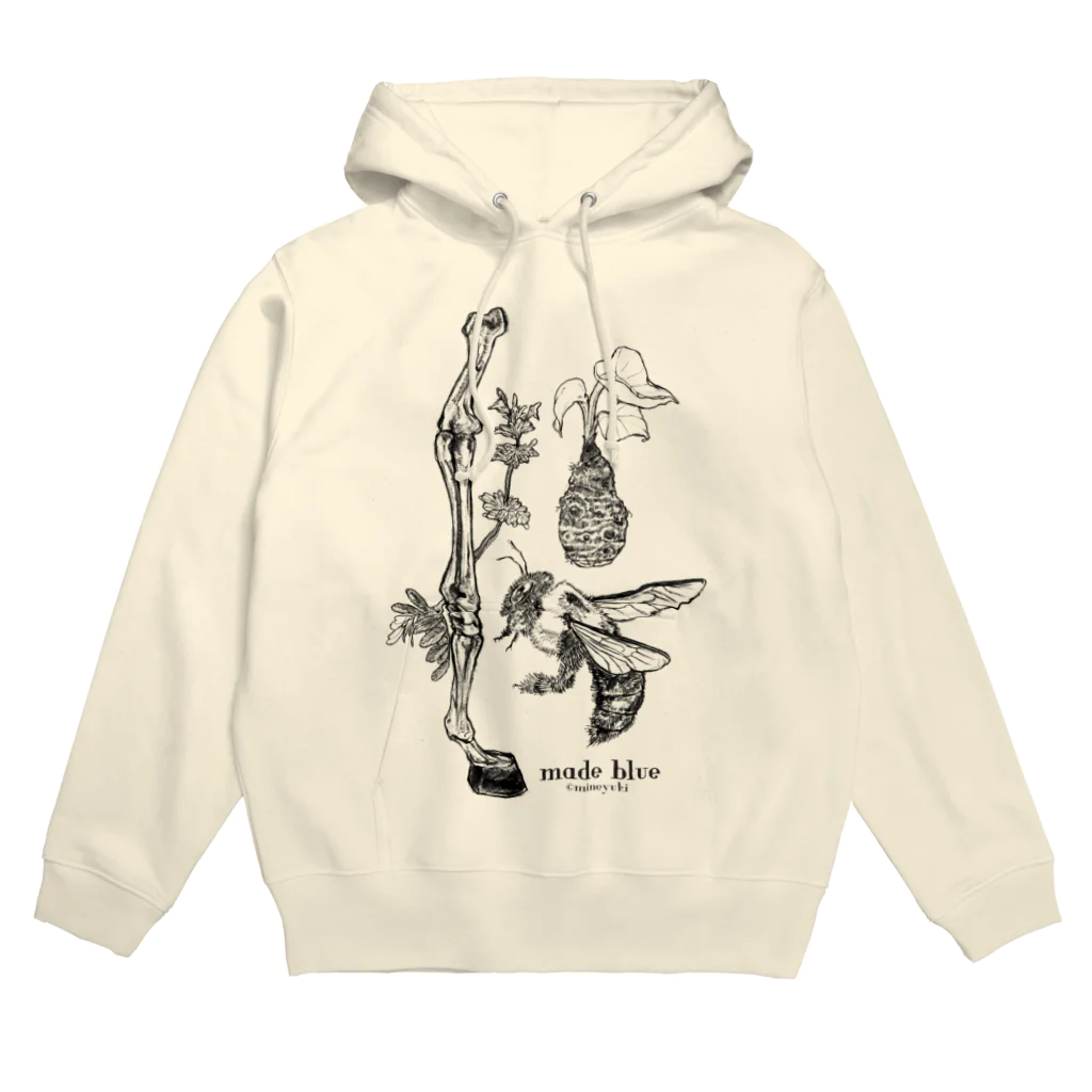 made blueのKumanbachi , Bone of house & Spring plants Hoodie