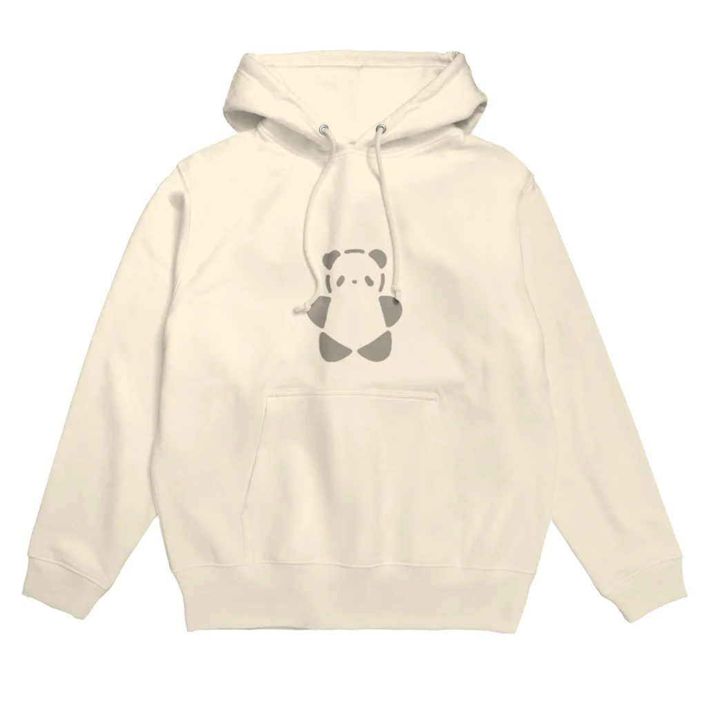 SIRO%(しろぱーせんと)のSIROPANDAワンポイント（大）（Gray） Hoodie