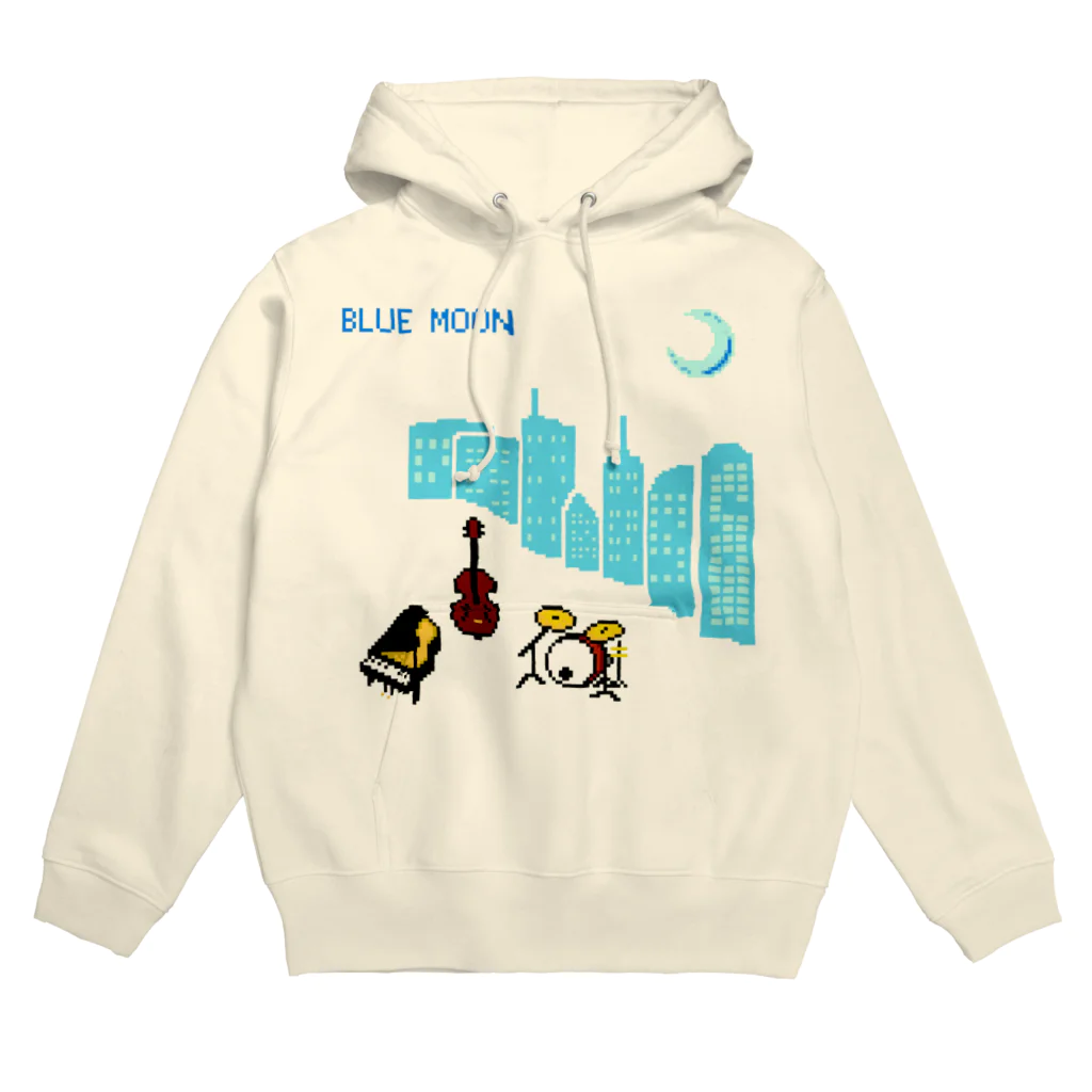 佐々木憲　ピアノ・アコーディオン・レトロゲーム実況のBLUE MOON Hoodie