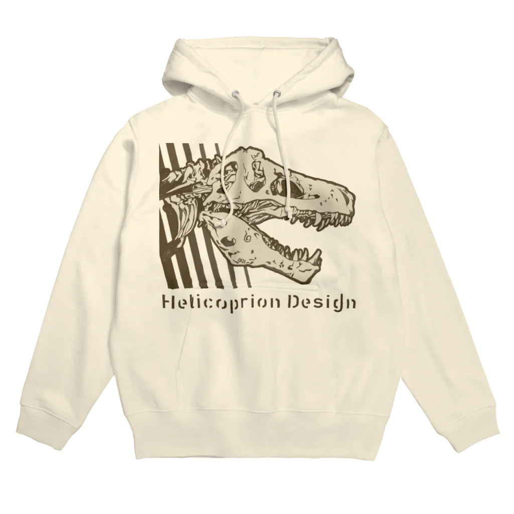 HelicoprionDesign（ヘリコプリオン デザイン）のTyrannosaurusRexBROWN Hoodie