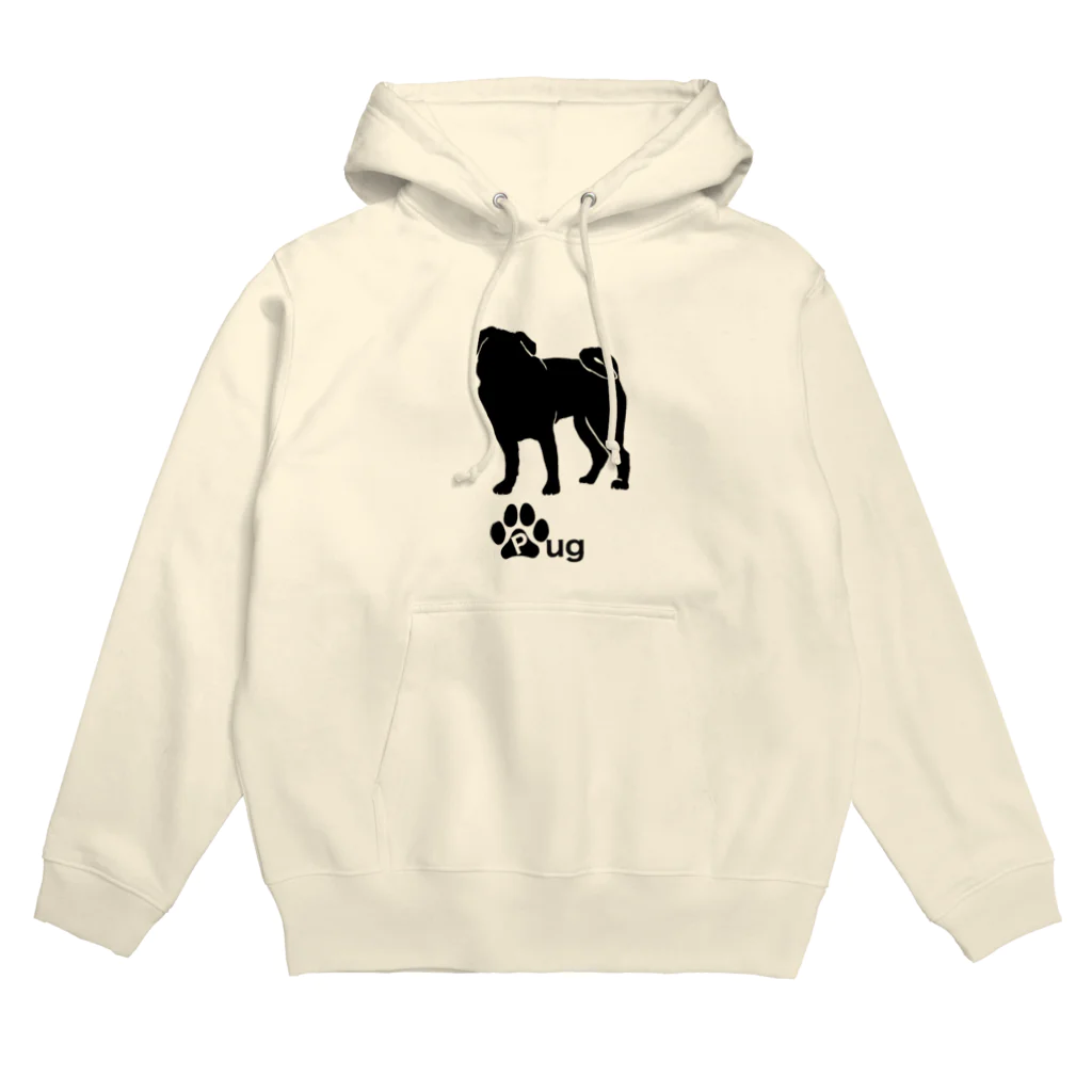 bow and arrow のパグ犬 Hoodie