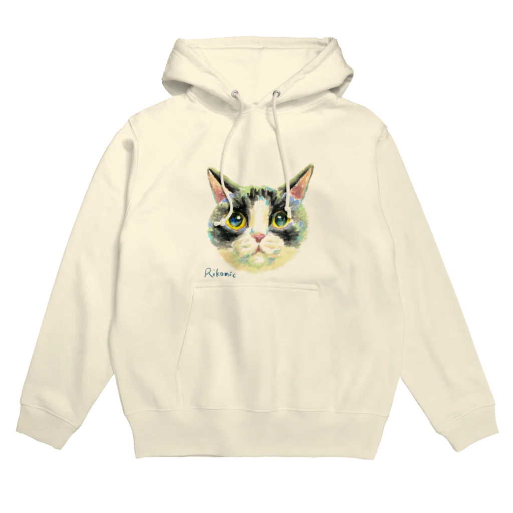 Rikonic -oilpastel-のハチワレねこ Hoodie