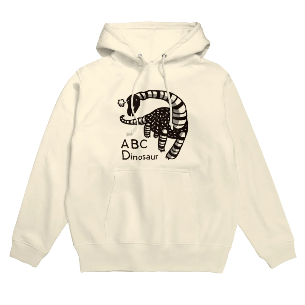 ABC Dinosaur グッズショップのブラキオサウルス　モノクロ Hoodie