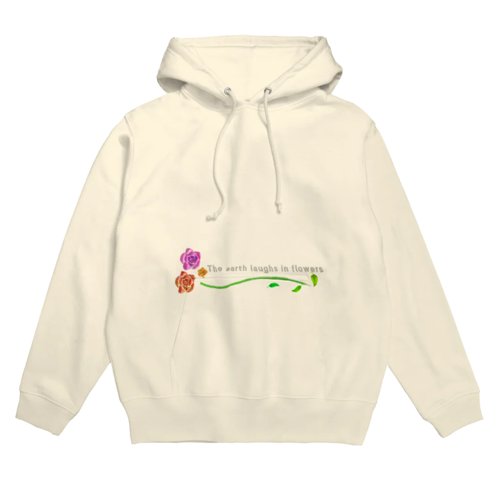 月夜のタツノオトシゴのThe earth laughs in flowers Hoodie