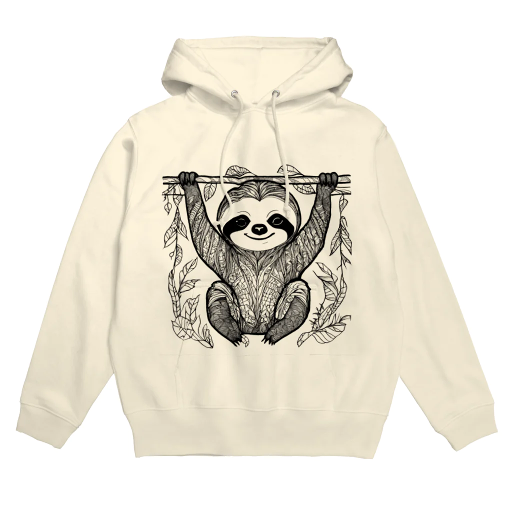 なっつ ふぁくとりーのゼンタングル　ナマケモノ Hoodie