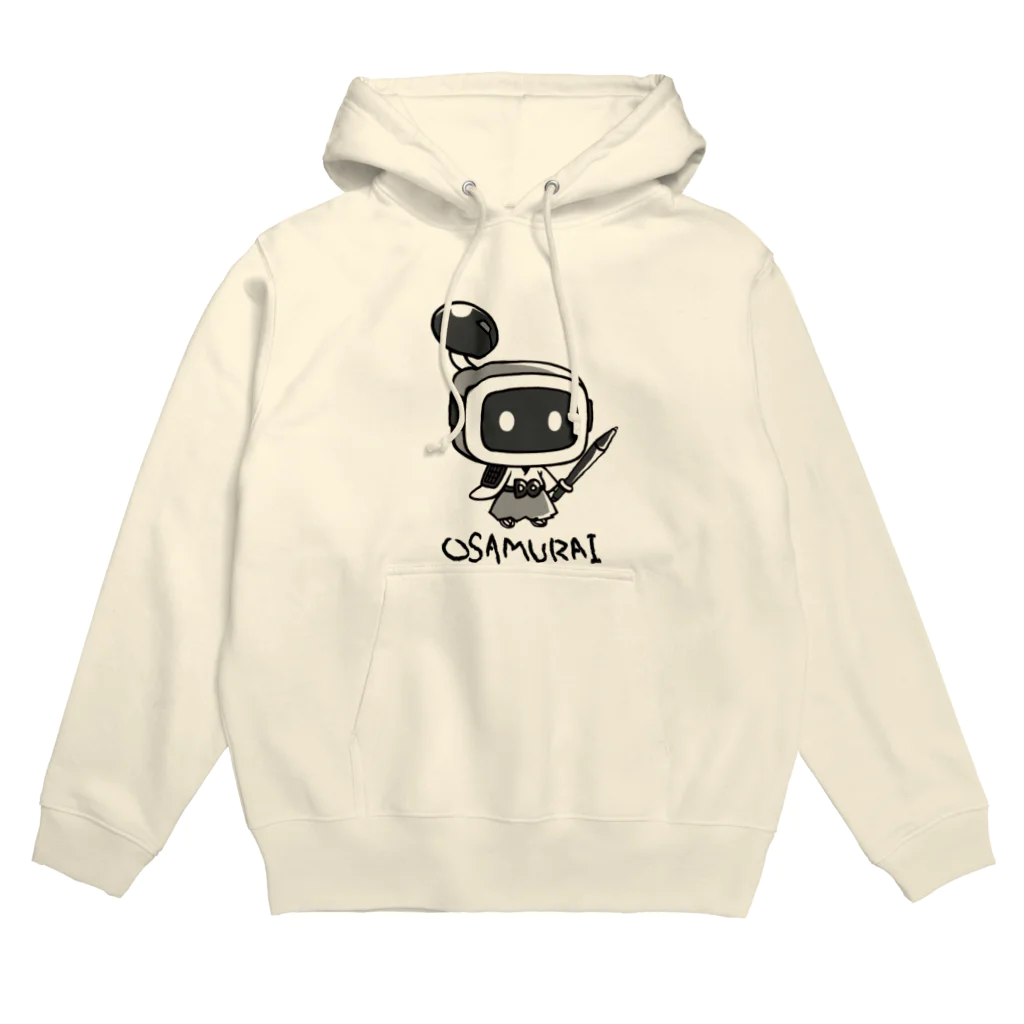 D-Oしょっぷのデスクおさむらい　モノクロ  Hoodie