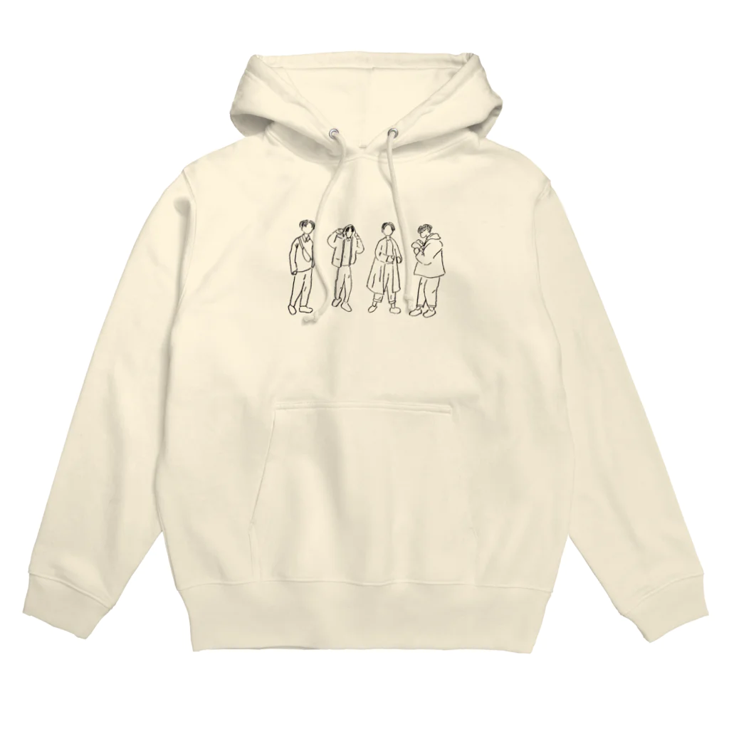 ji78ののっぺら四人組 Hoodie