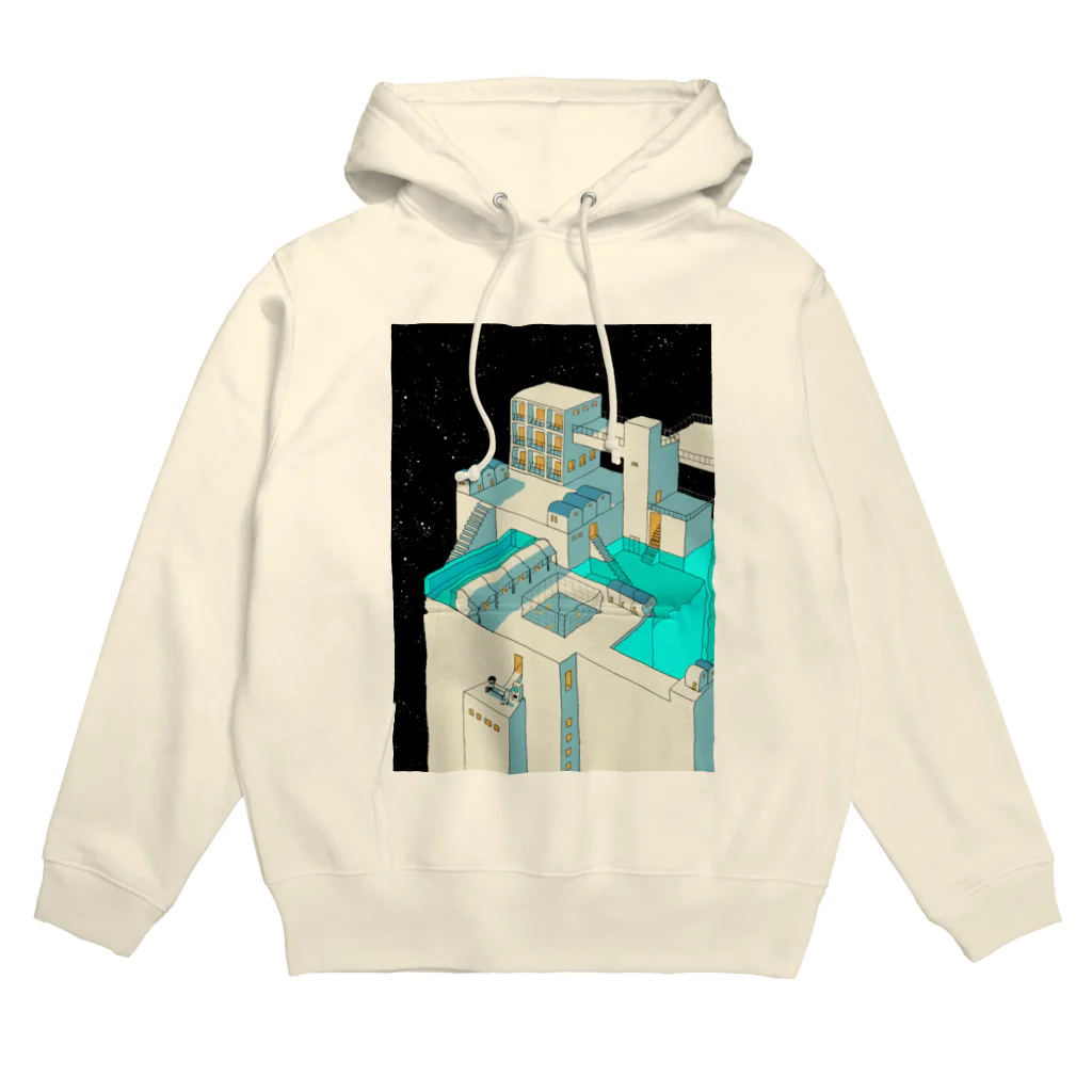 坂月さかなの星外れの街 Hoodie