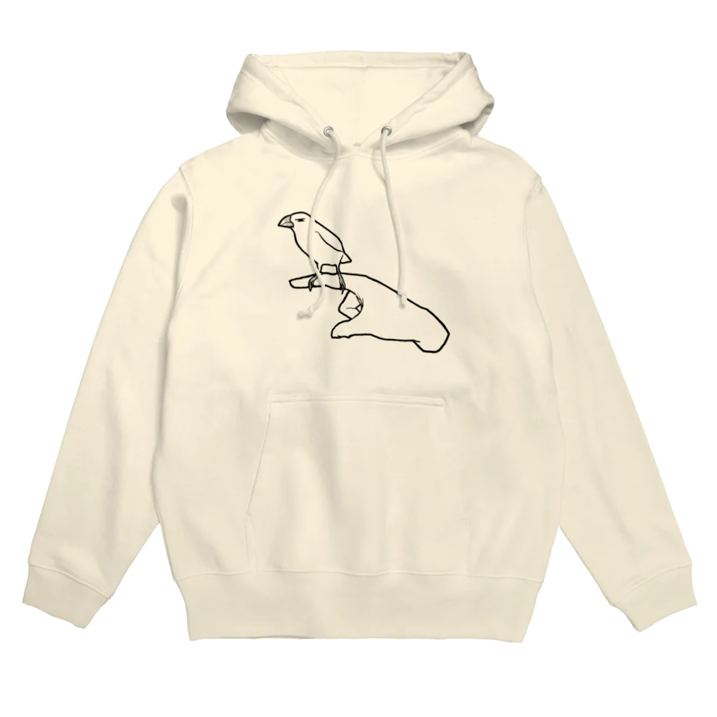 たかはらの仕方なく乗ってる文鳥 Hoodie