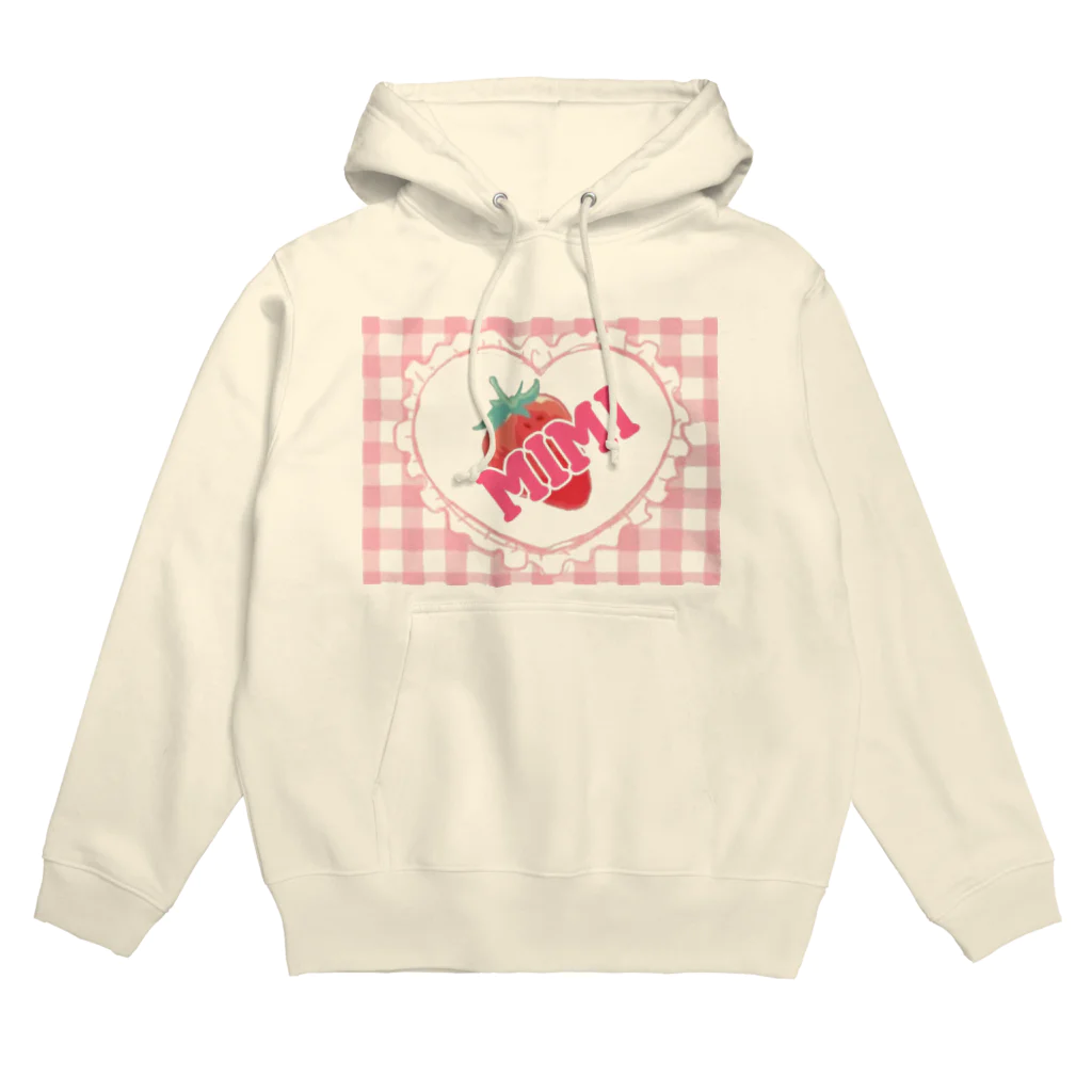 MIMIshopのstrawberry🍓×^ↀᴥↀ^ パーカー