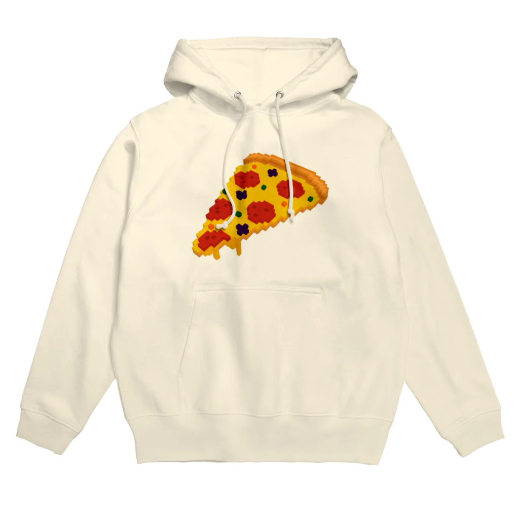 necocoaの3Dドット ボクセル ピザ Hoodie