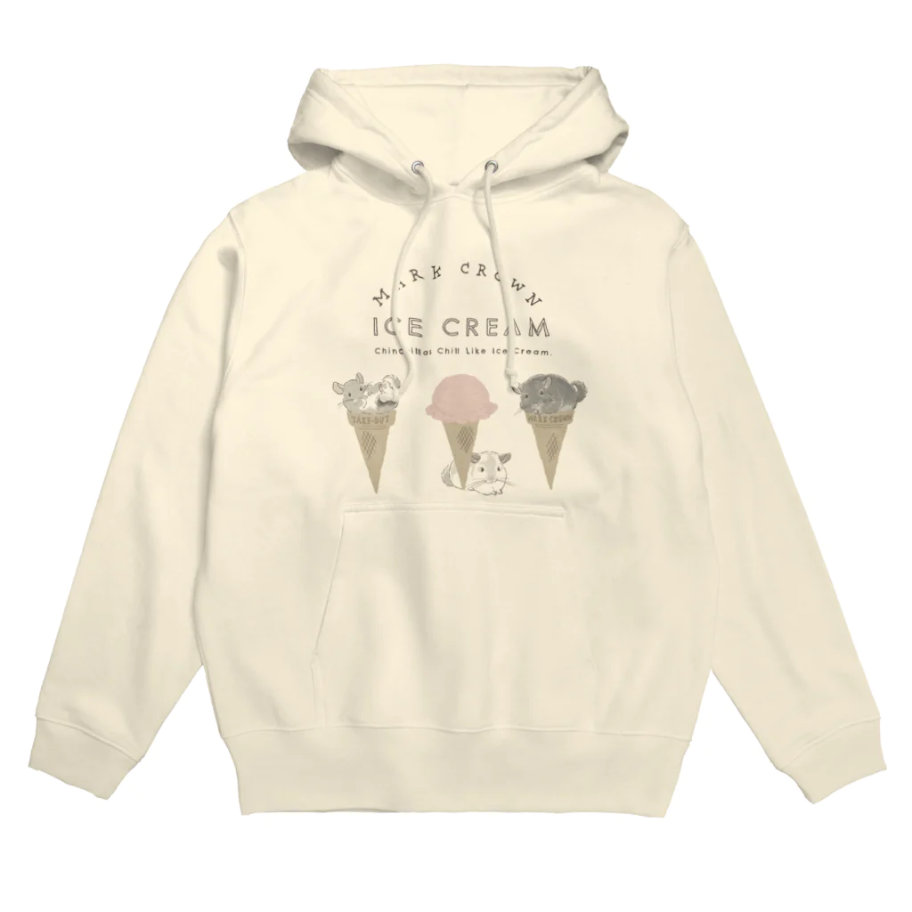 チンチラ雑貨MarkCrownのチンチラとIceCream Hoodie