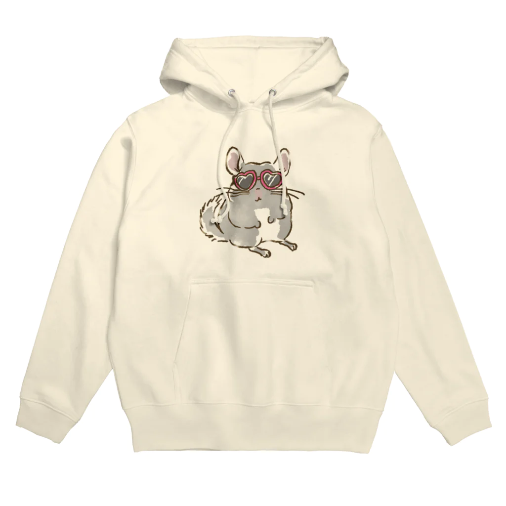 チンチラ雑貨MarkCrownのサングラスチンチラちゃんsolo Hoodie