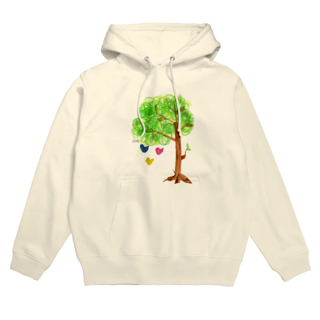 めの木とコトリ Hoodie