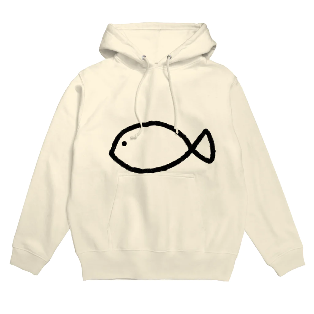 ぱくまる水産のシンプルに魚 Hoodie