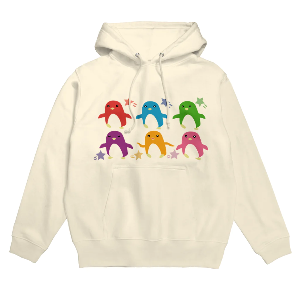 甘草亭のカラフルぺんぎん Hoodie