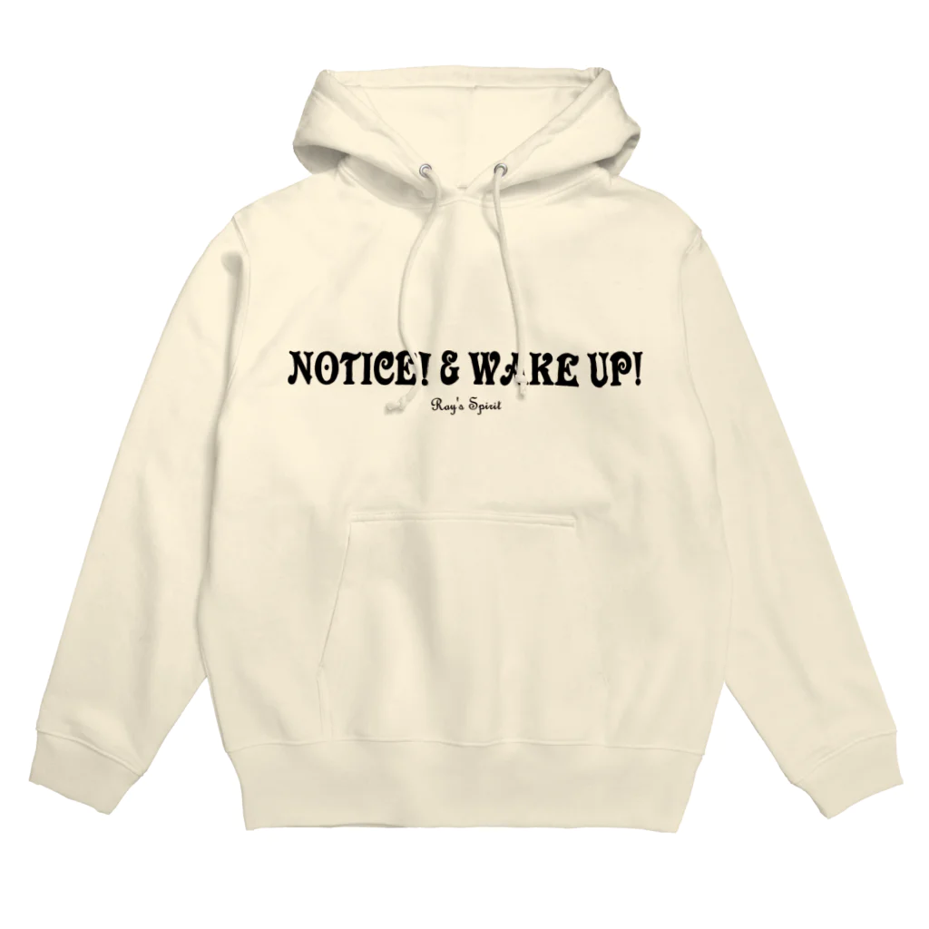 Ray's Spirit　レイズスピリットのNOTICE! & WAKE UP!（BLACK） Hoodie