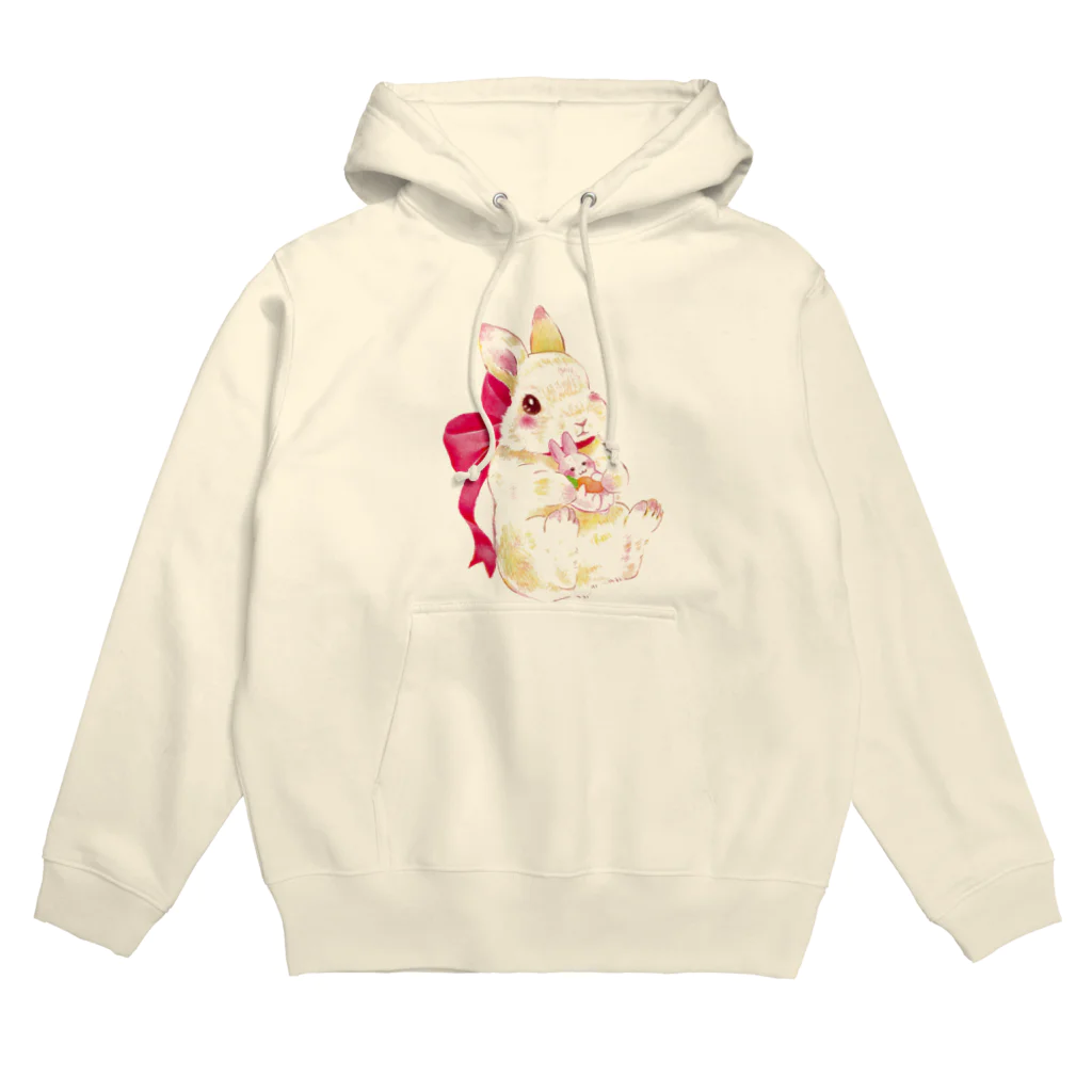 しず華＊(カラー･リボンボン)のぬいぐるみぎゅっ Hoodie