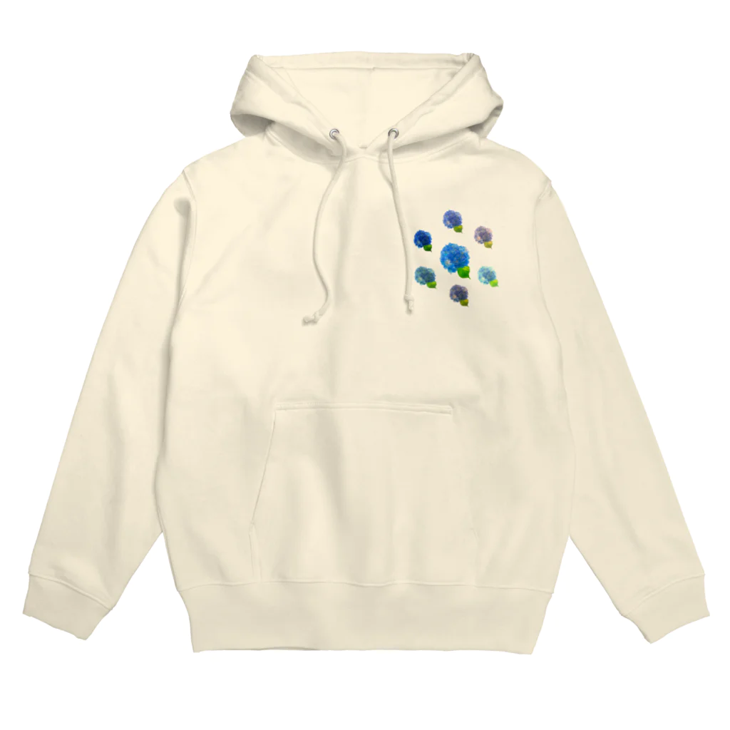 写真館　青い鳥のサークルあじさい Hoodie