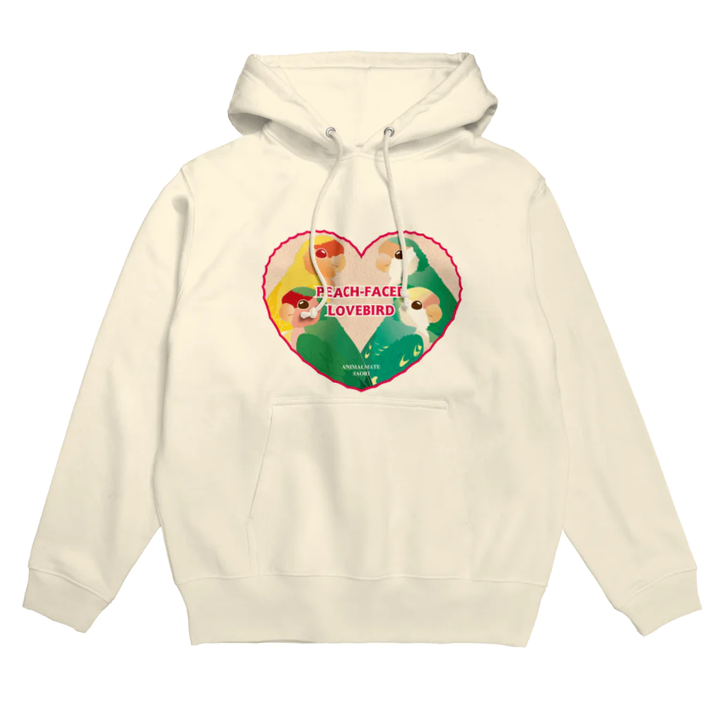 あにまるめいとのハート型コザクラインコ Hoodie