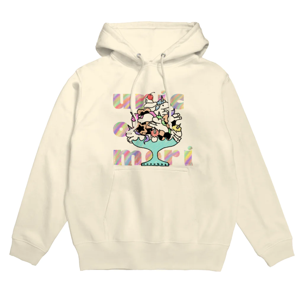 ちーのお店のユニコーン盛りパステル Hoodie