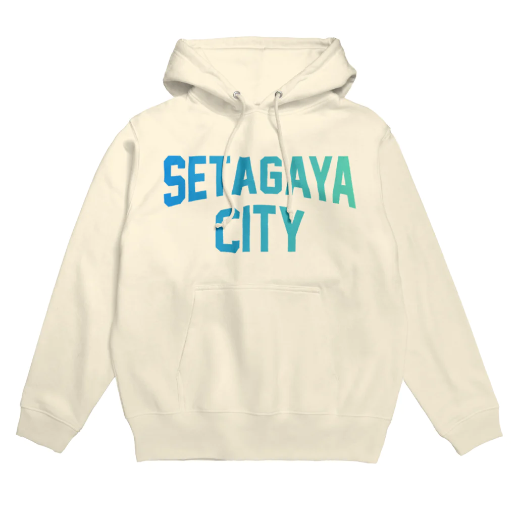 JIMOTOE Wear Local Japanの世田谷区 SETAGAYA CITY ロゴブルー Hoodie