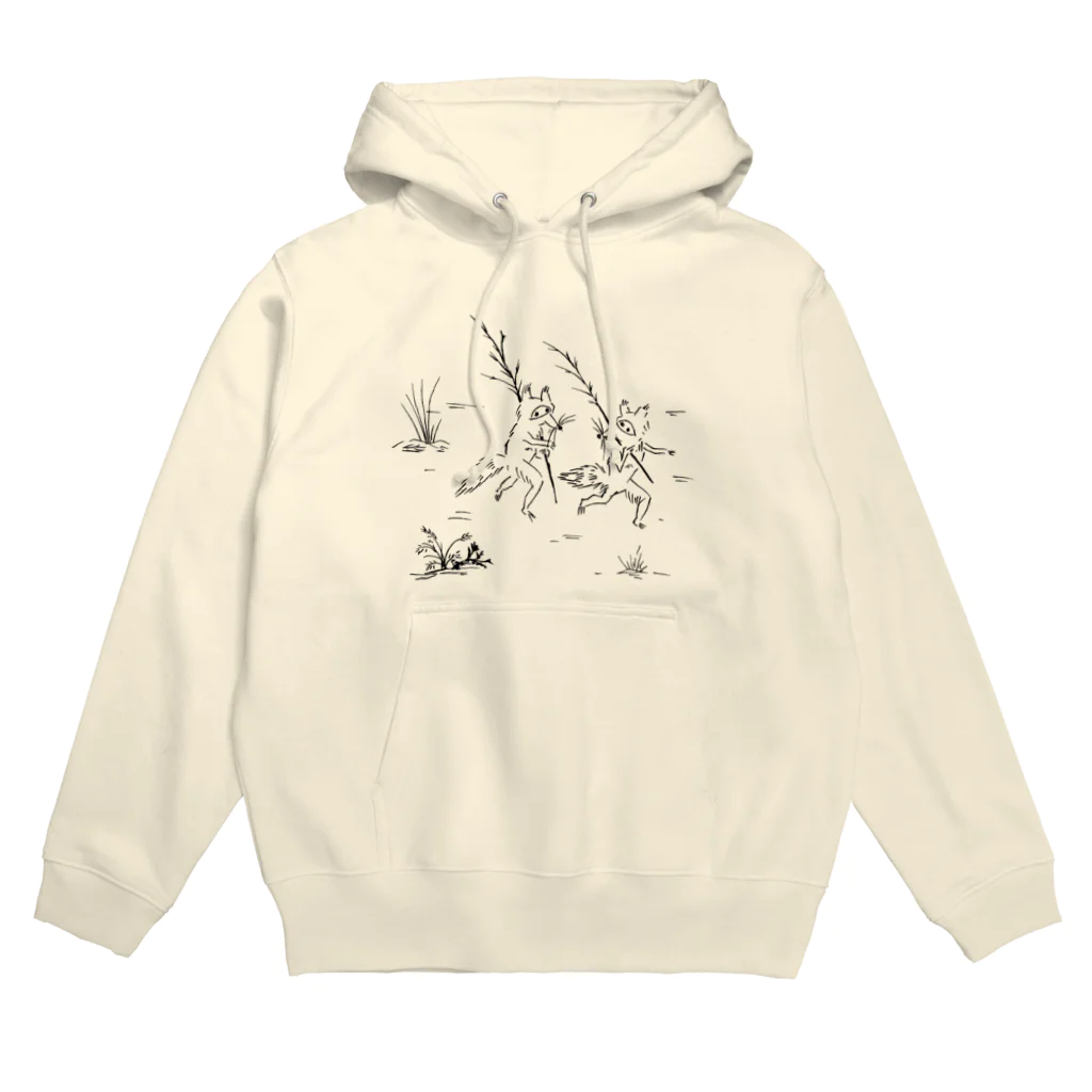 pointless manufactoly ぽいまぬの鳥獣戯画風たぬき Hoodie