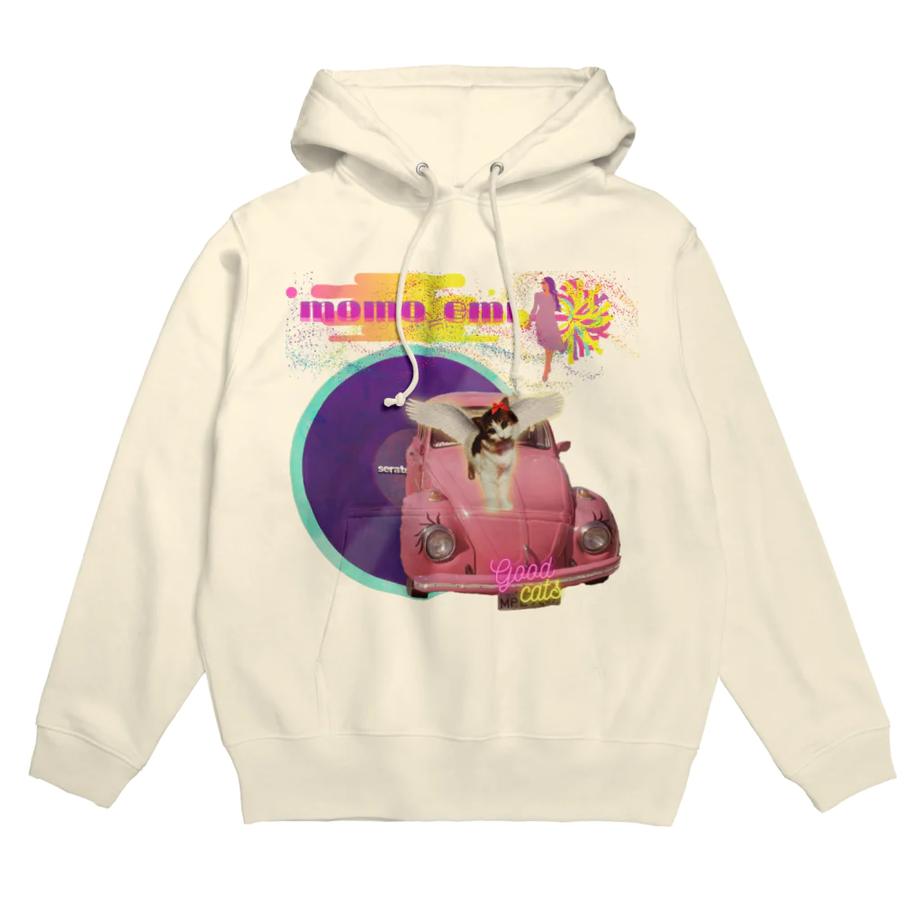 momo_emiのmomo_emi ピンクのクルマ　レコード Hoodie