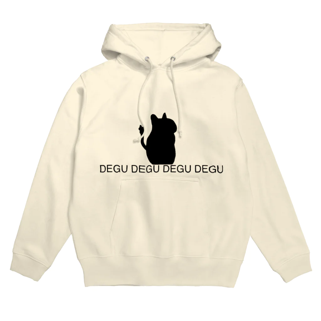 ちいたさんのシルエットデグー Hoodie