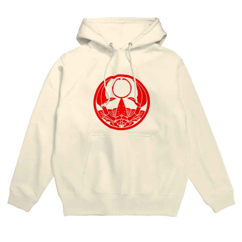 ザリガニ屋のデッカ家紋ザリガニ Hoodie