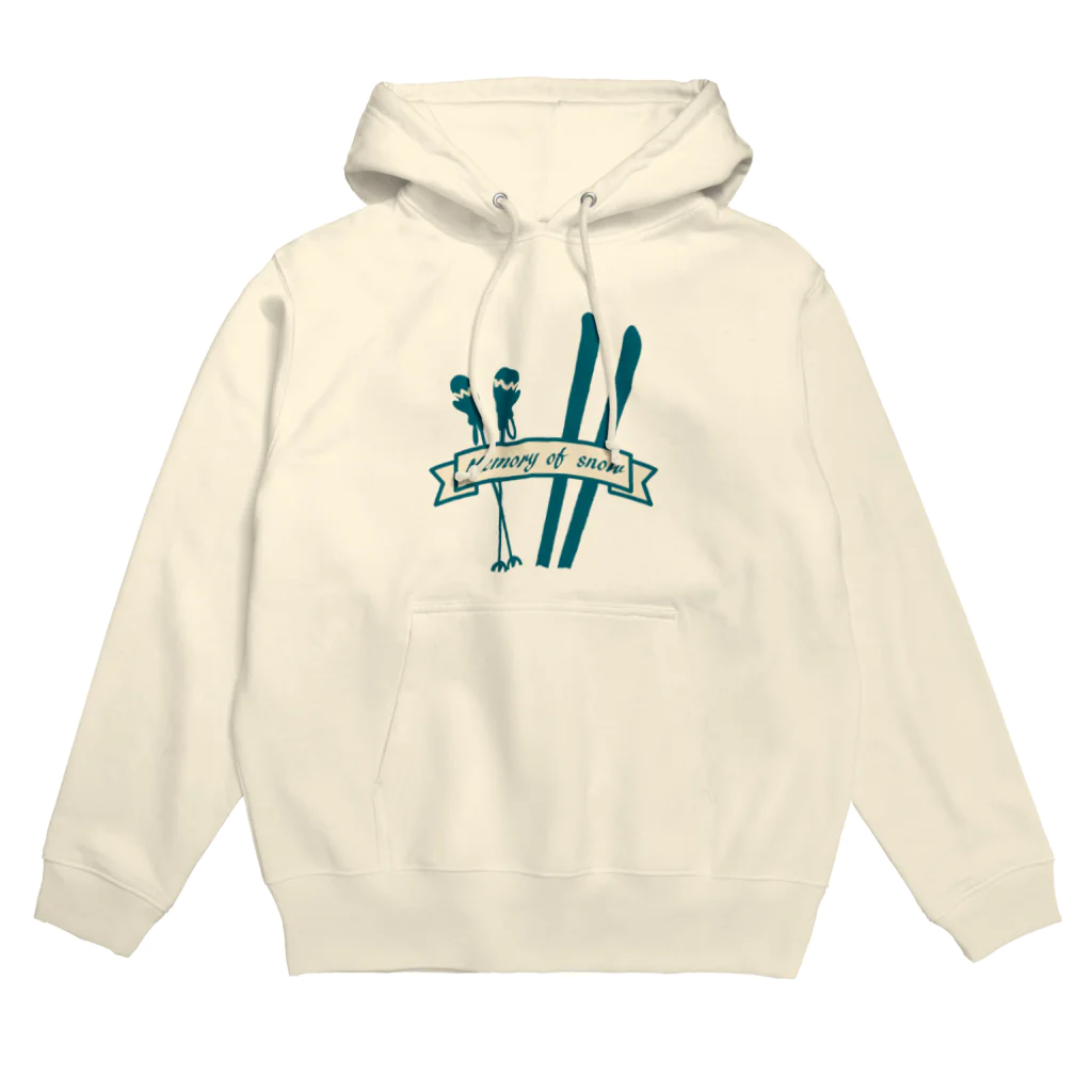 キッズモード某のレトロ スキー ロゴ シルエット Hoodie