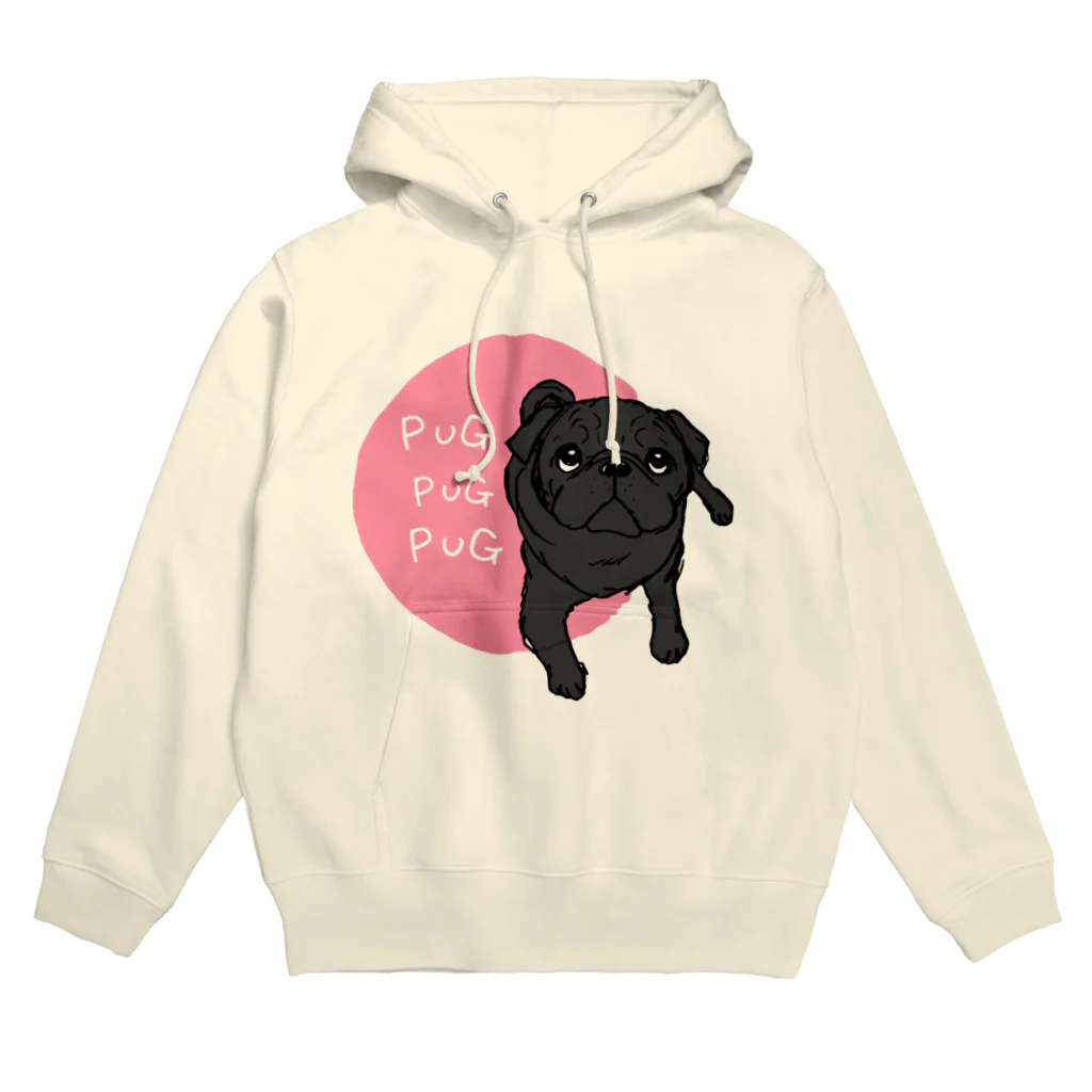 Ayumi HIdakaのPUGPUGPUG 黒パグ✖️ピンク Hoodie