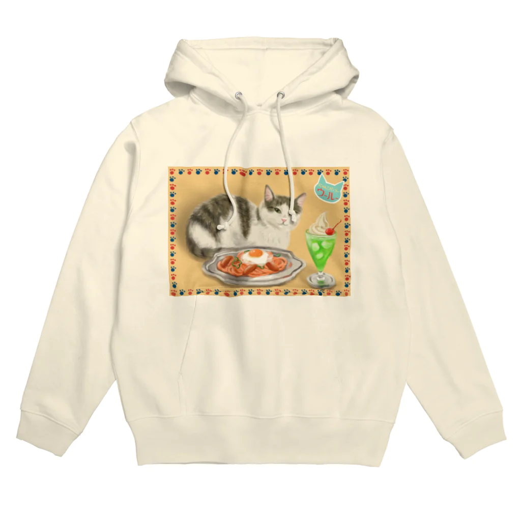 Ａｔｅｌｉｅｒ　Ｈｅｕｒｅｕｘのカフェネコ・昭和レトロ〈ナポリタンとクリームソーダ〉 Hoodie