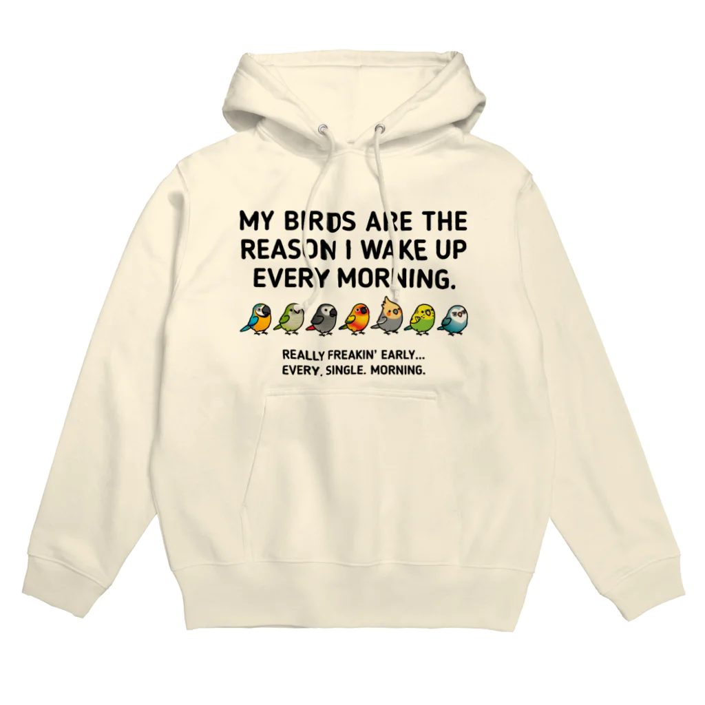 Cody the Lovebirdの（両面） 鳥さん大集合　Chubby Bird Hoodie