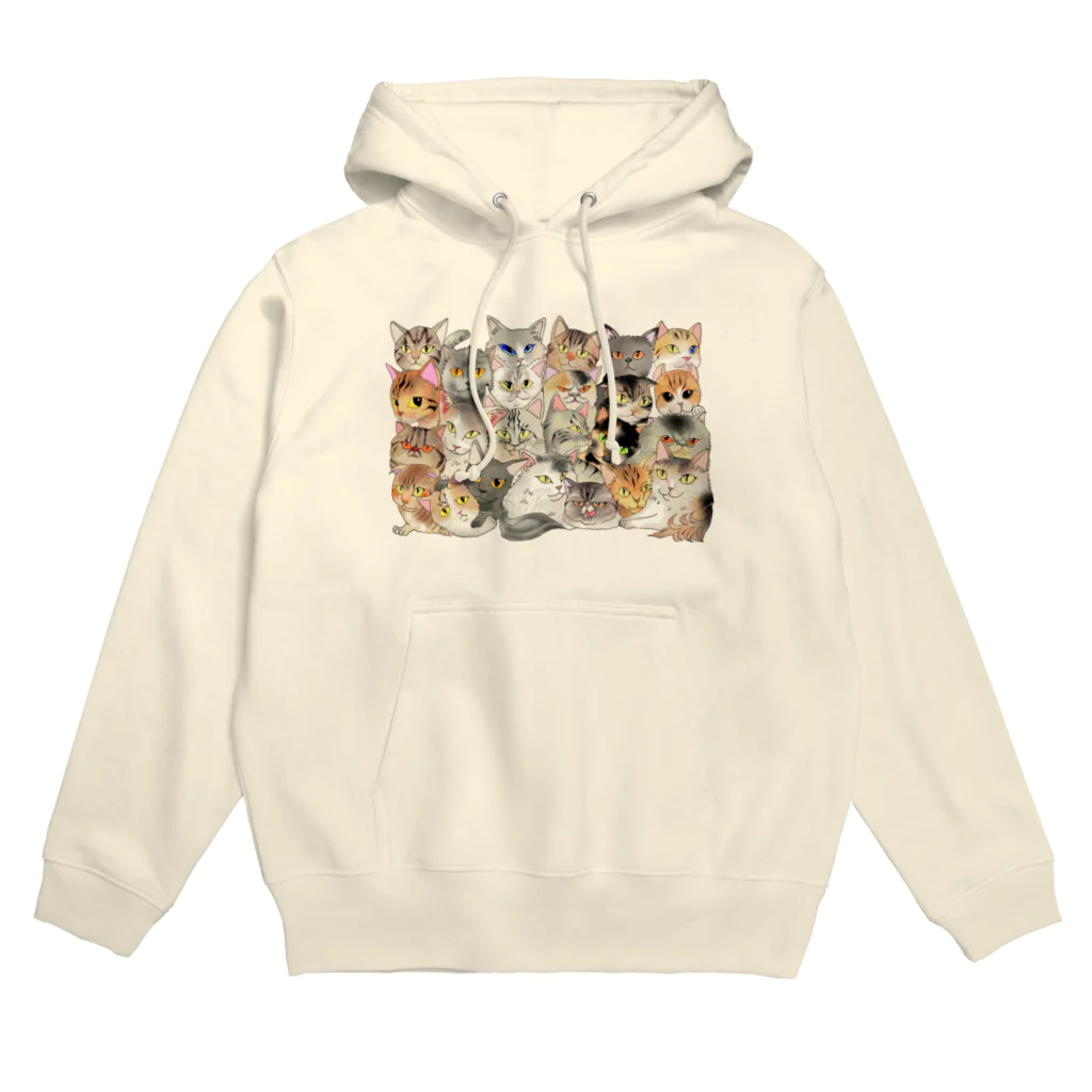 猫カフェにあにゃあグッズショップの猫カフェにあにゃあの愉快な仲間達 Hoodie