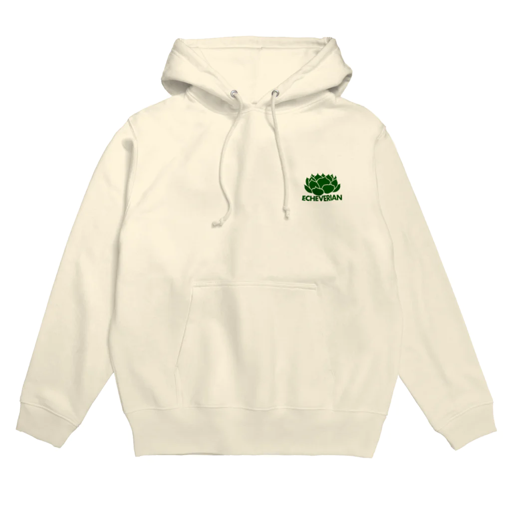 Mrs.Succulentのエケベリアンロゴ（緑） Hoodie