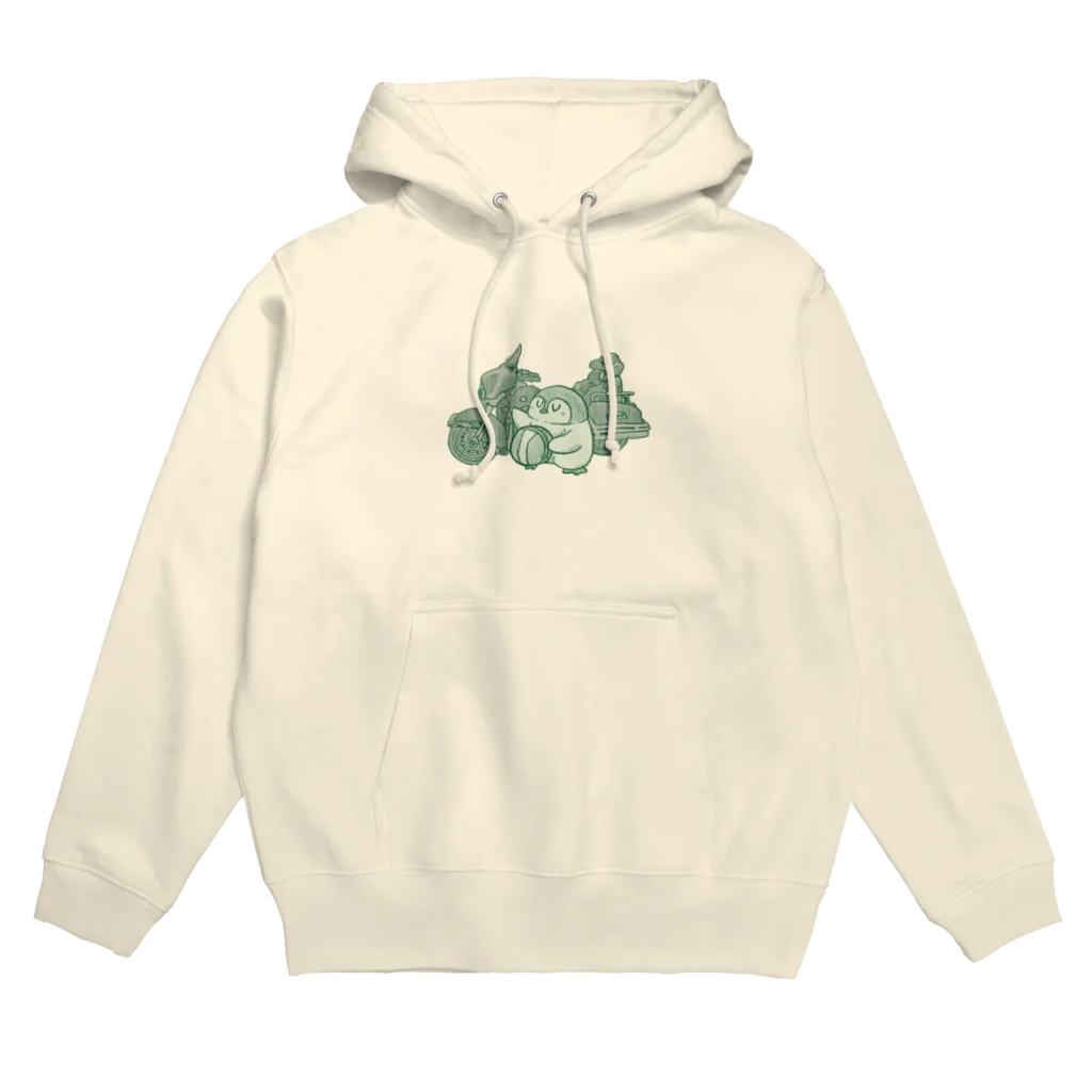 オムタマスタジオのペンギン・ライドオン Hoodie