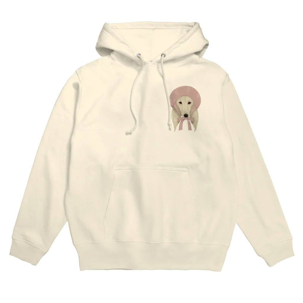 LaminaのSaluki×ベレー帽 Hoodie